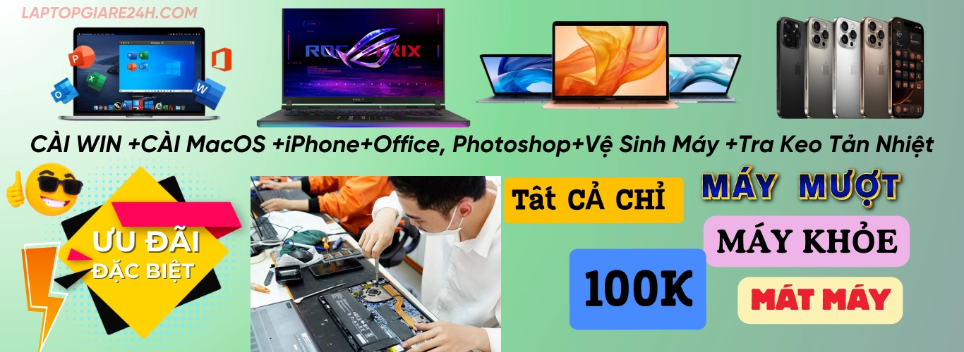 Vệ sinh Laptop-macbook-Cài win-MacOS giá rẻ